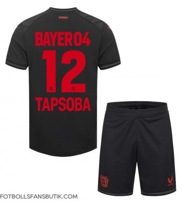 Bayer Leverkusen Edmond Tapsoba #12 Replika Hemmatröja Barn 2023-24 Kortärmad (+ Korta byxor)